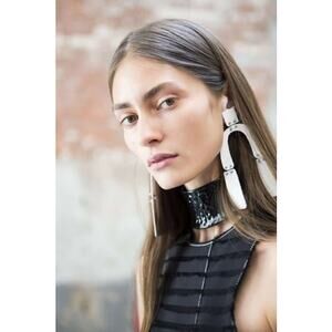 Proenza Schouler Medium Hammered Metal Clip Earrings